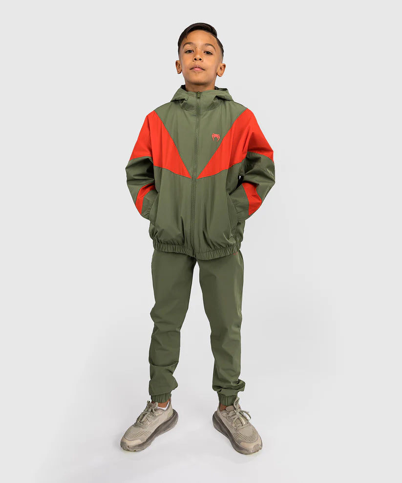 Venum Kids Vectra Trainingsjacke – Armeegrün/Orange