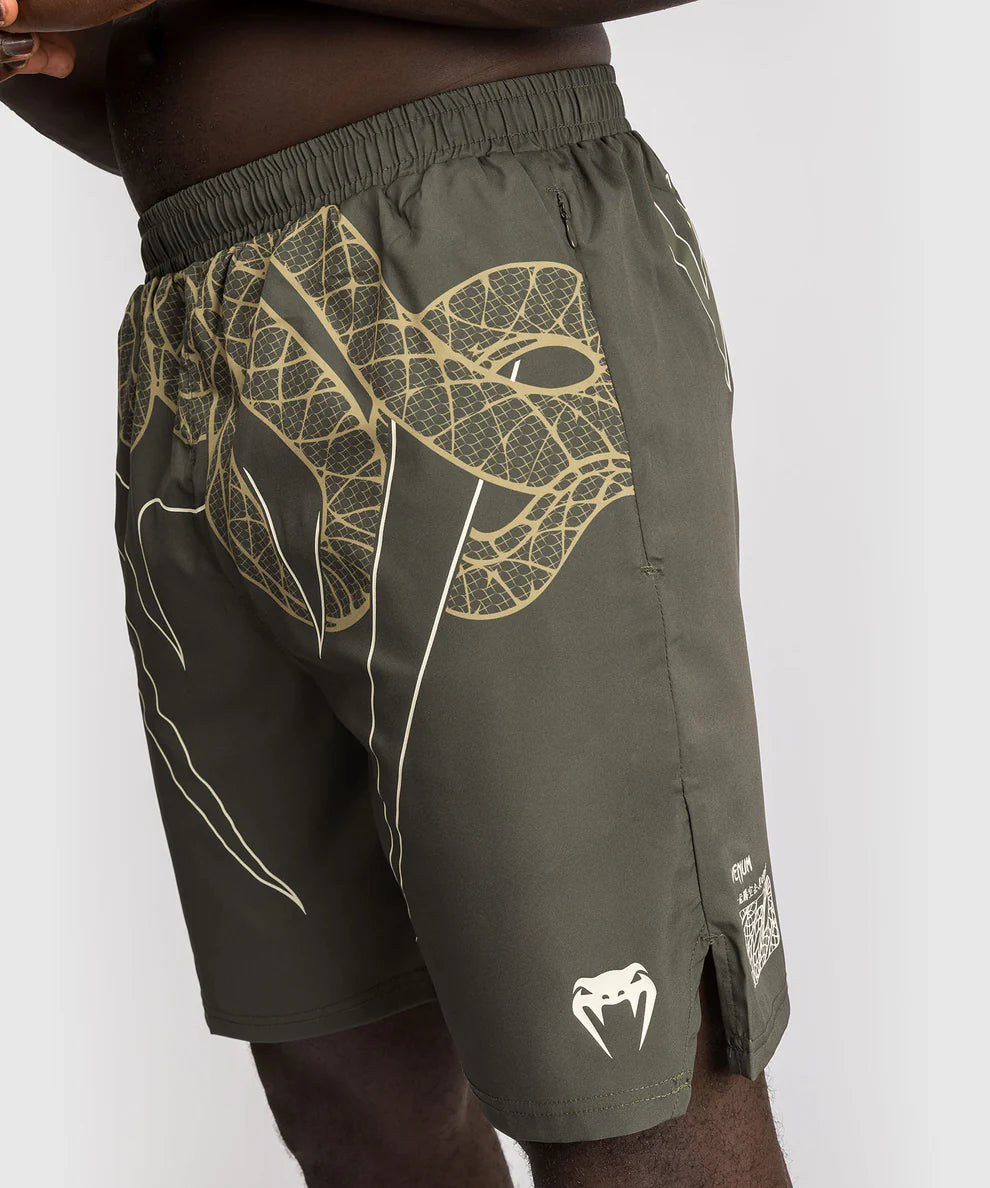Venum Training Shorts Serpenti - Kaki Groen