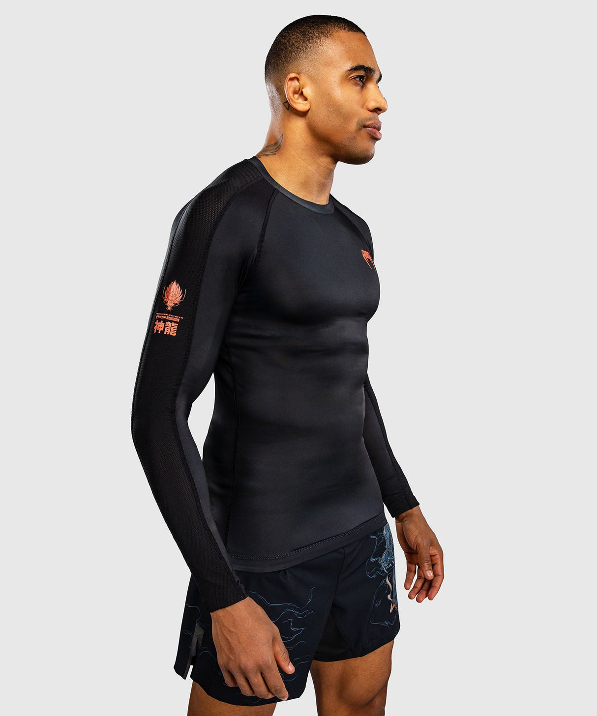 Venum Rashguard Thunder Dragon - Zwart/Grijs/Koper