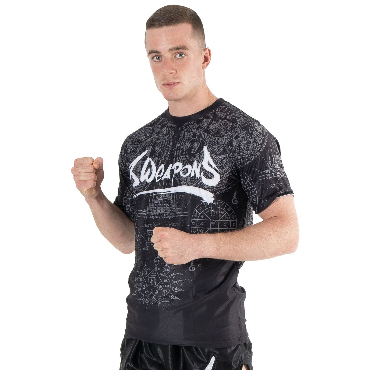 8 WEAPONS T-Shirt Hanuman Yant - Zwart/Grijs