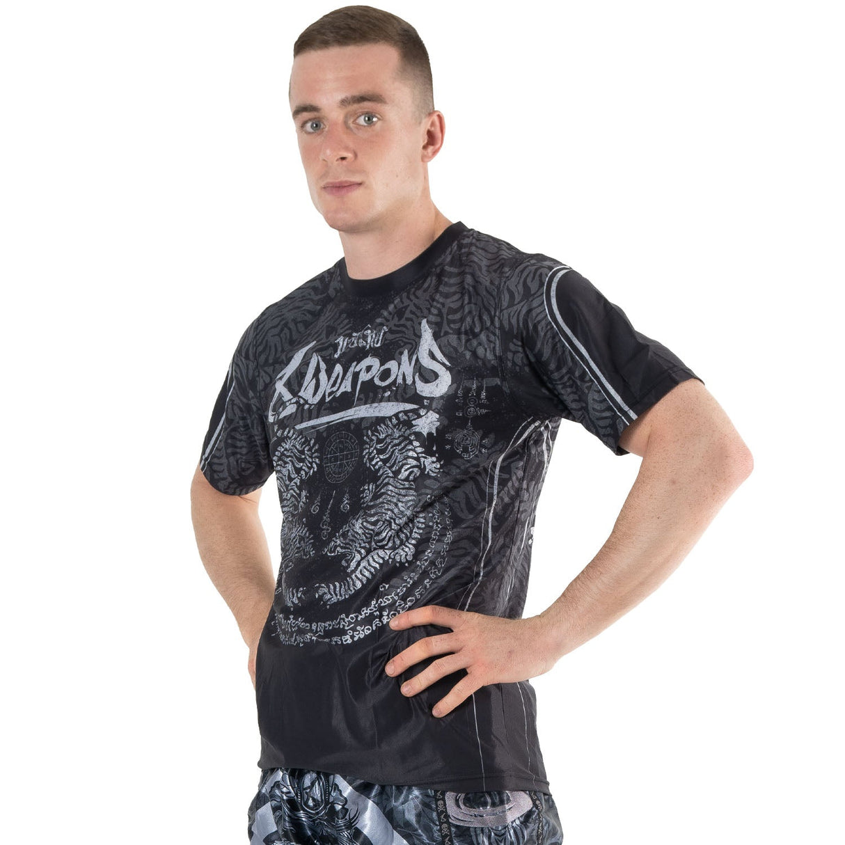 8 WEAPONS T-Shirt Functional - Zwart/Grijs
