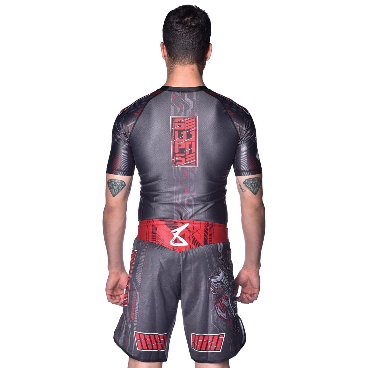 8 WEAPONS MMA Shorts Samurai 2.0 - Zwart/Rood