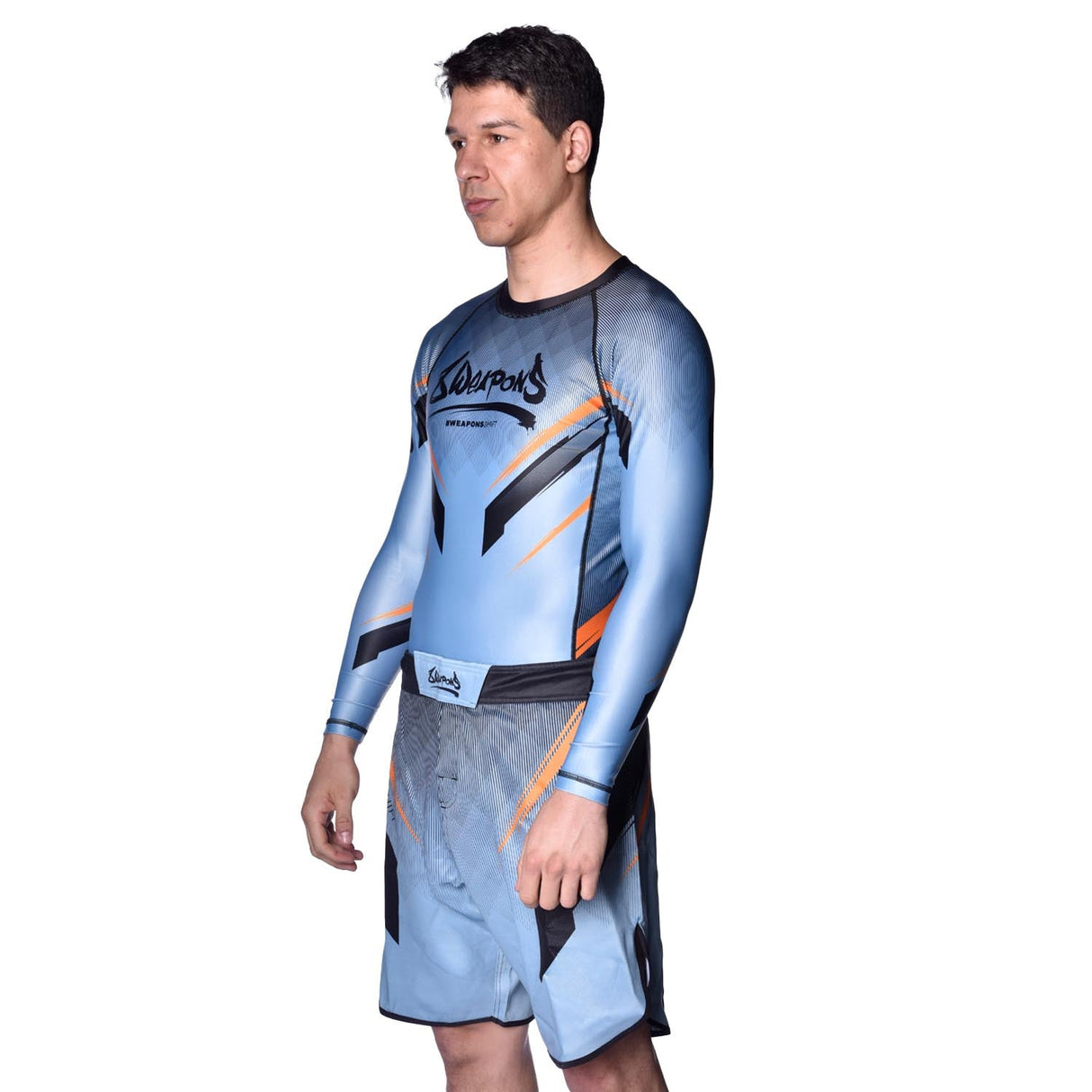 8 WEAPONS MMA Shorts Shift - Ijsgrijs/Oranje
