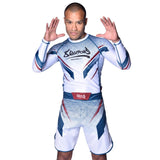 8 WEAPONS MMA Shorts Shift - Wit/Navy/Rood