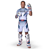 8 WEAPONS MMA Shorts Shift - Wit/Navy/Rood