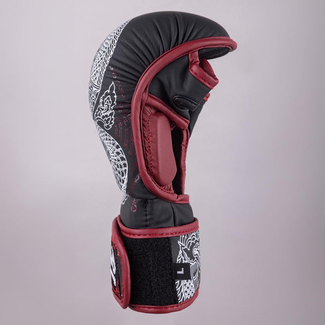 Guantes de MMA 8 WEAPONS Sak Yant Naga – Negro/Rojo Púrpura