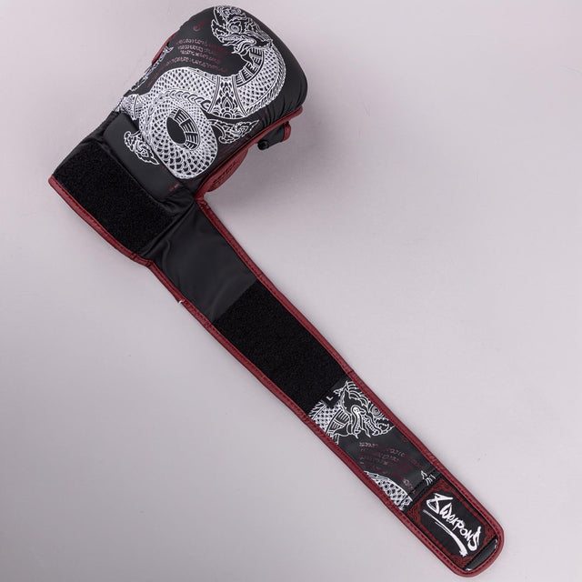 Guantes de MMA 8 WEAPONS Sak Yant Naga – Negro/Rojo Púrpura