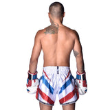 8 WEAPONS Muay Thai Shorts Shift - Wit/Navy/Rood