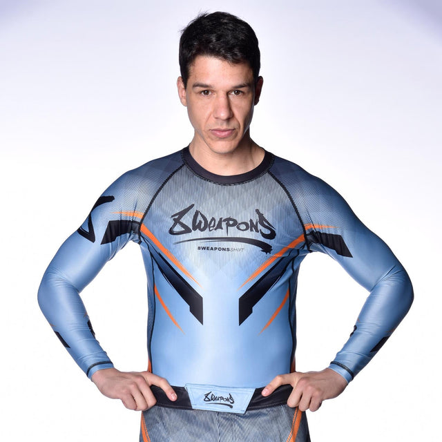 Rashguard 8 WEAPONS Shift – Gris glace/Orange