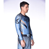 8 WEAPONS Rashguard Shift – Ice Grey/Orange