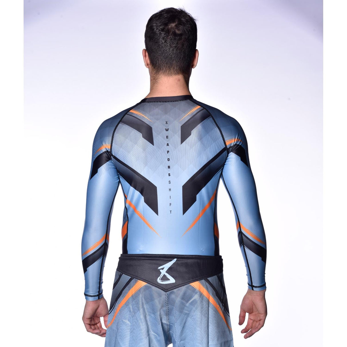 8 WEAPONS Rashguard Shift – Ice Grey/Orange