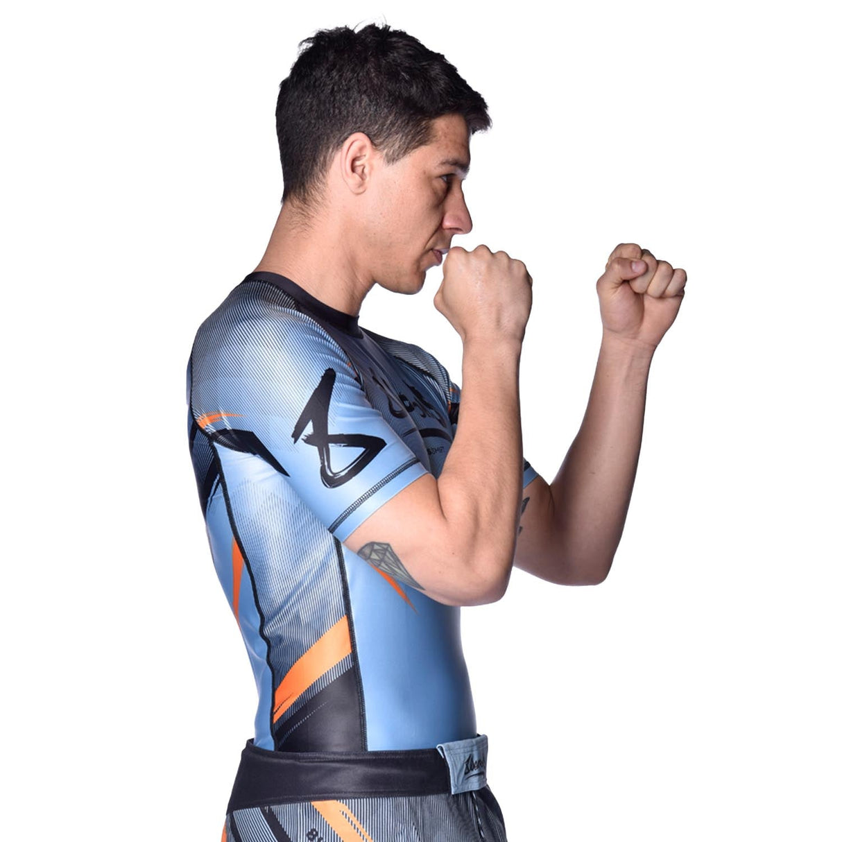 8 WEAPONS Rashguard Shift - Ijsgrijs/Oranje