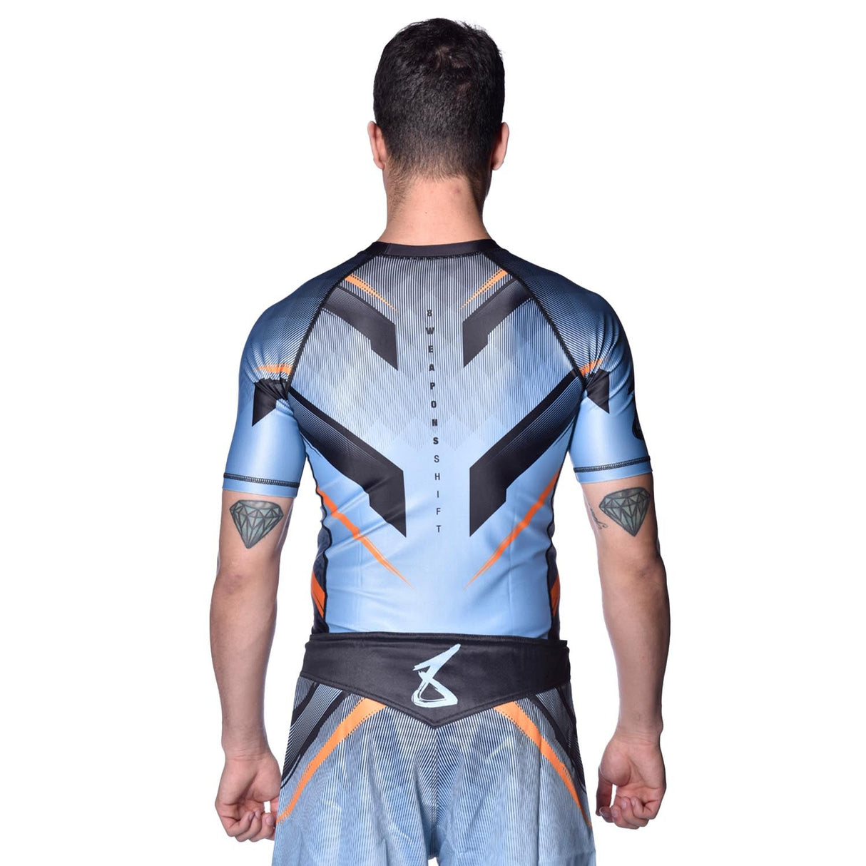 8 WEAPONS Rashguard Shift - Ijsgrijs/Oranje