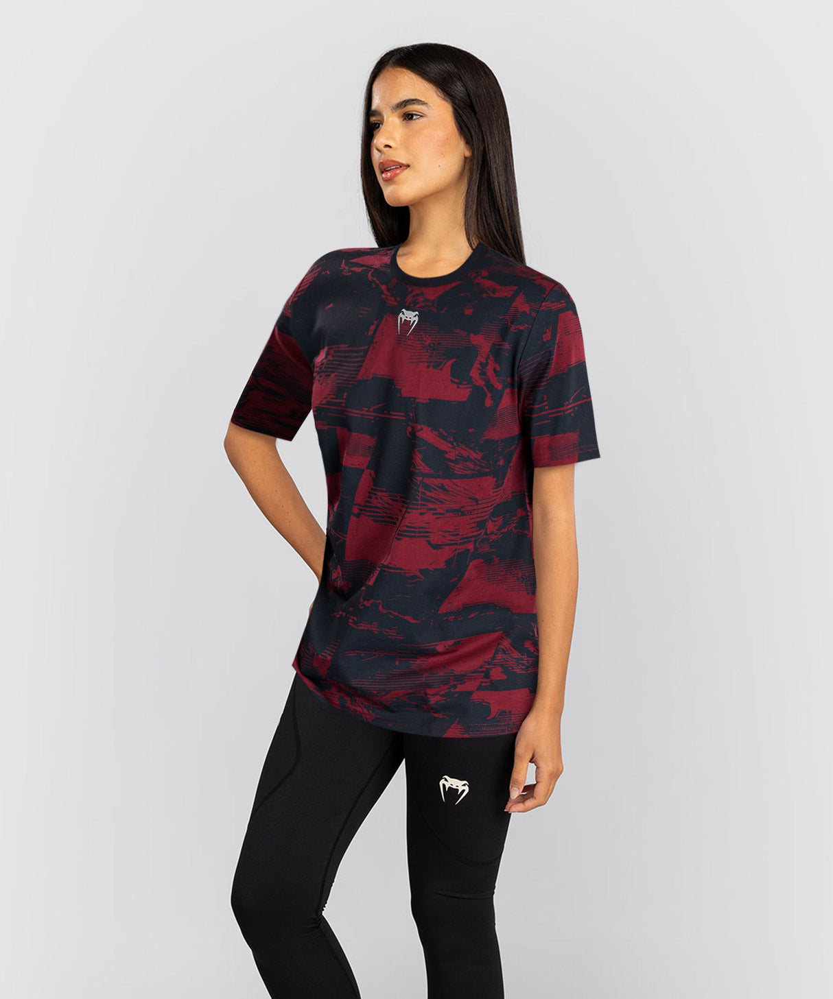 Venum UFC T-Shirt Zenith - Marineblauw/Bordeauxrood/Zilver