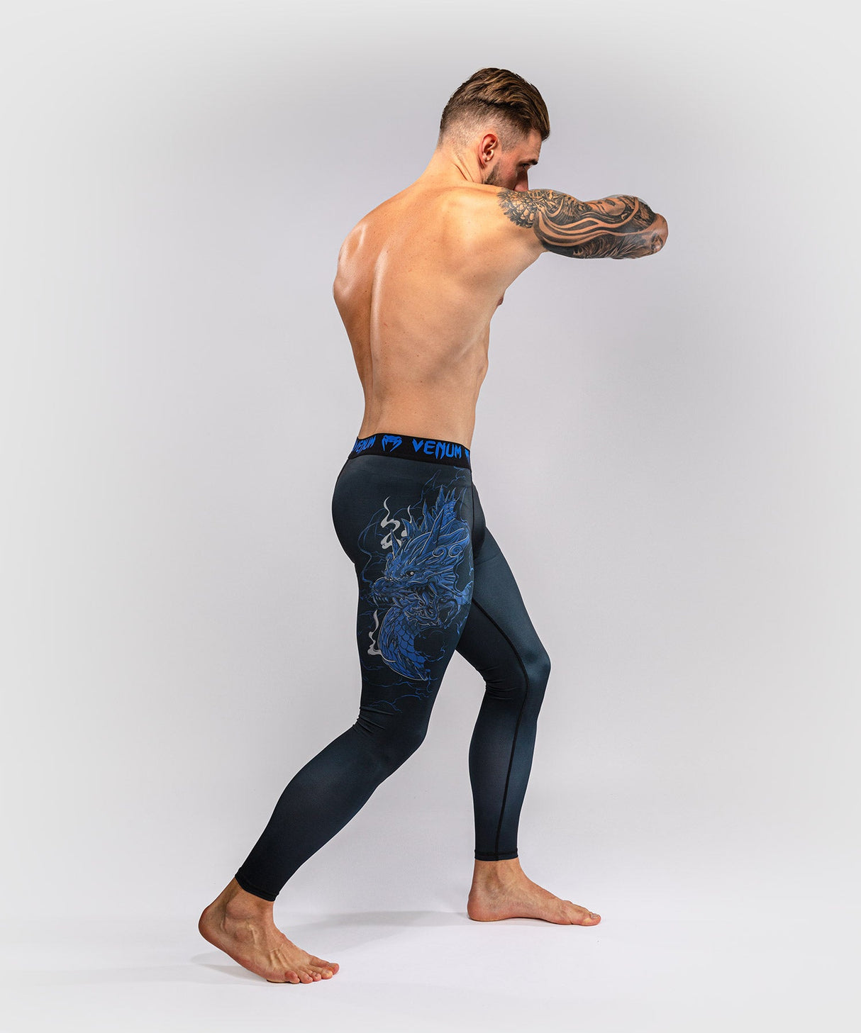 Venum Compressiebroek Thunder Dragon - Zwart/Koningsblauw