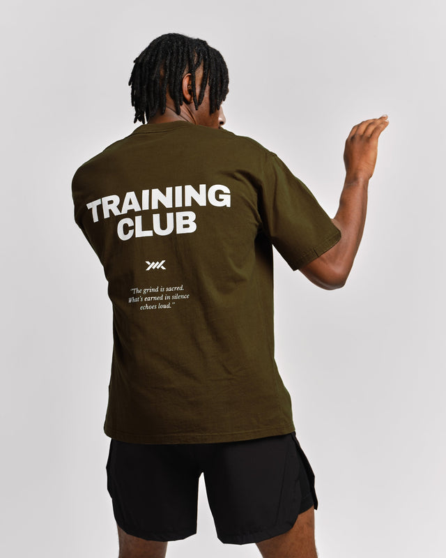 Caged T-Shirt Training Club - Kaki Groen