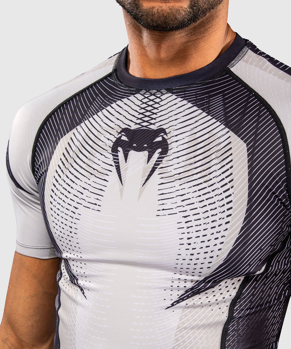 Venum Rashguard Galactic 3.0 - Offwhite/Zwart