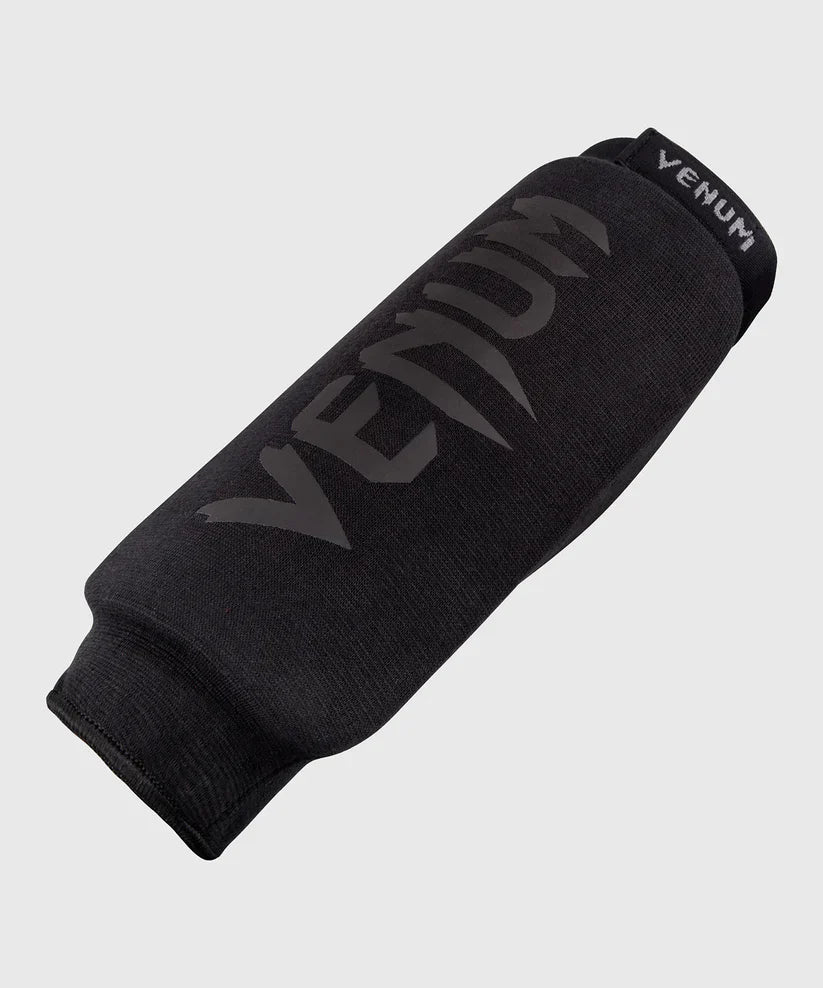 Venum Kickboks Scheenbeschermers Kontact zonder voet - Zwart/Zwart