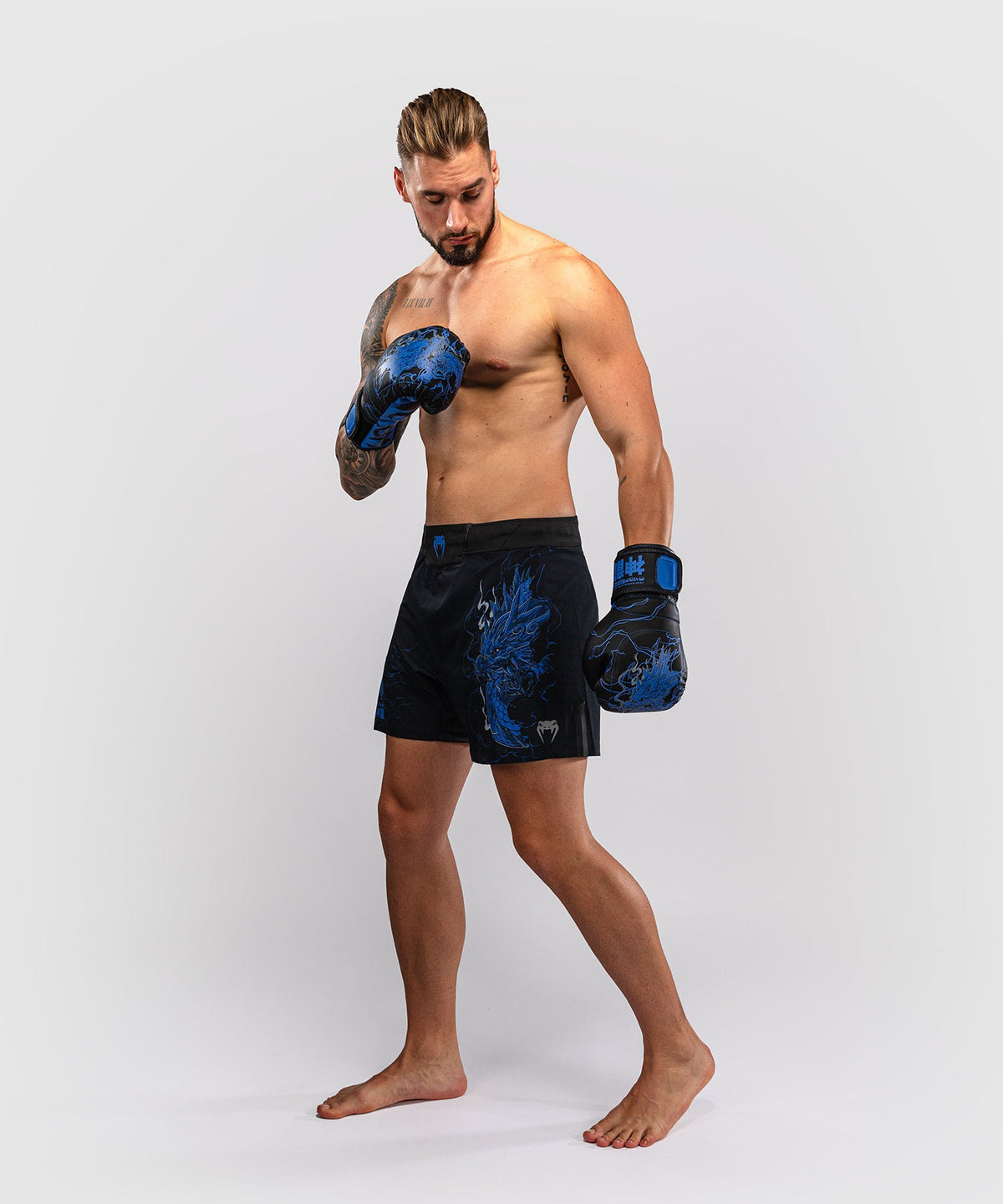 Venum MMA Shorts Thunder Dragon - Zwart/Koningsblauw