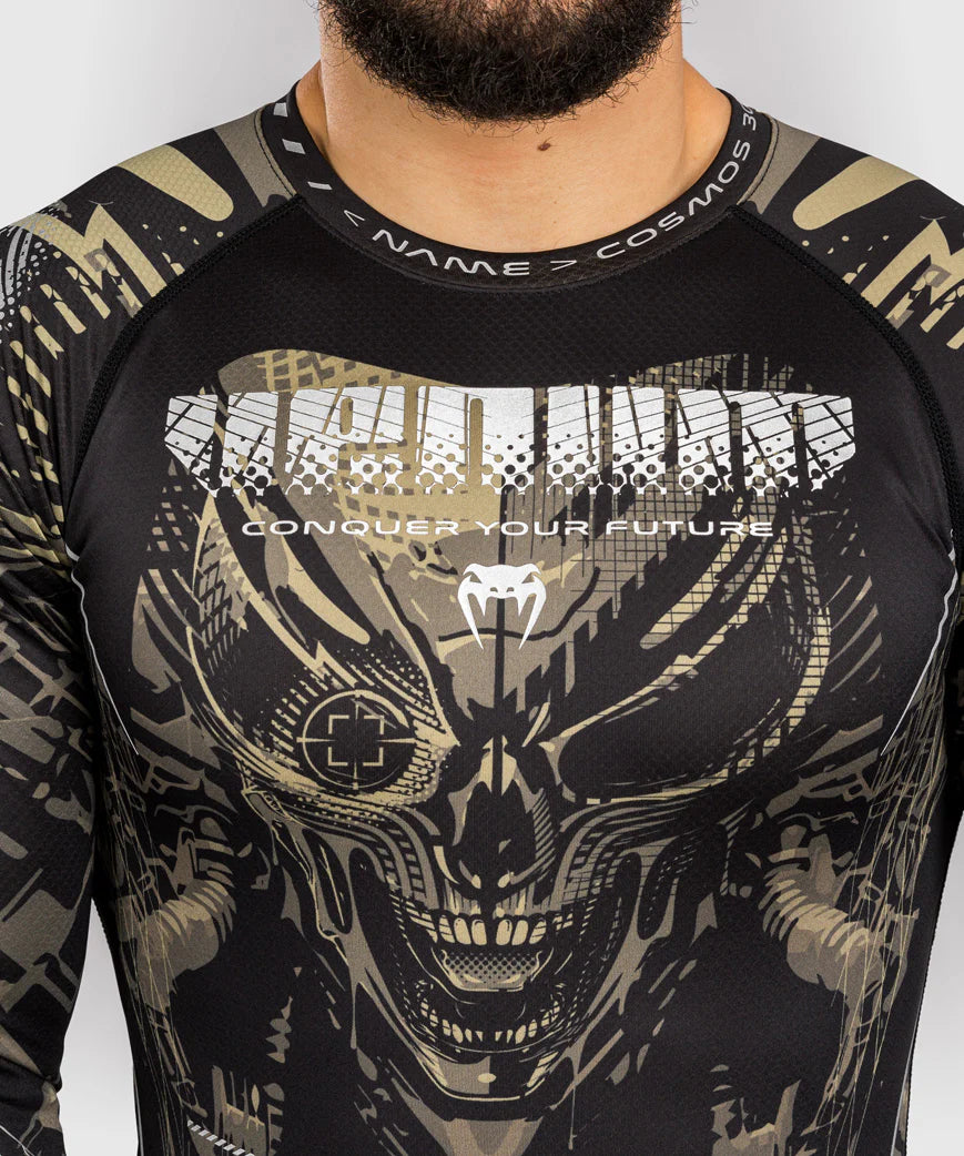 Venum Rashguard Lange Mouwen Invader - Zwart/Zand