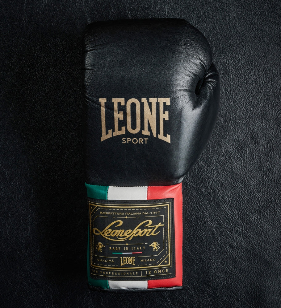 Leone Sport (Kick)Bokshandschoenen met vetersluiting - Orlando Classic - Zwart
