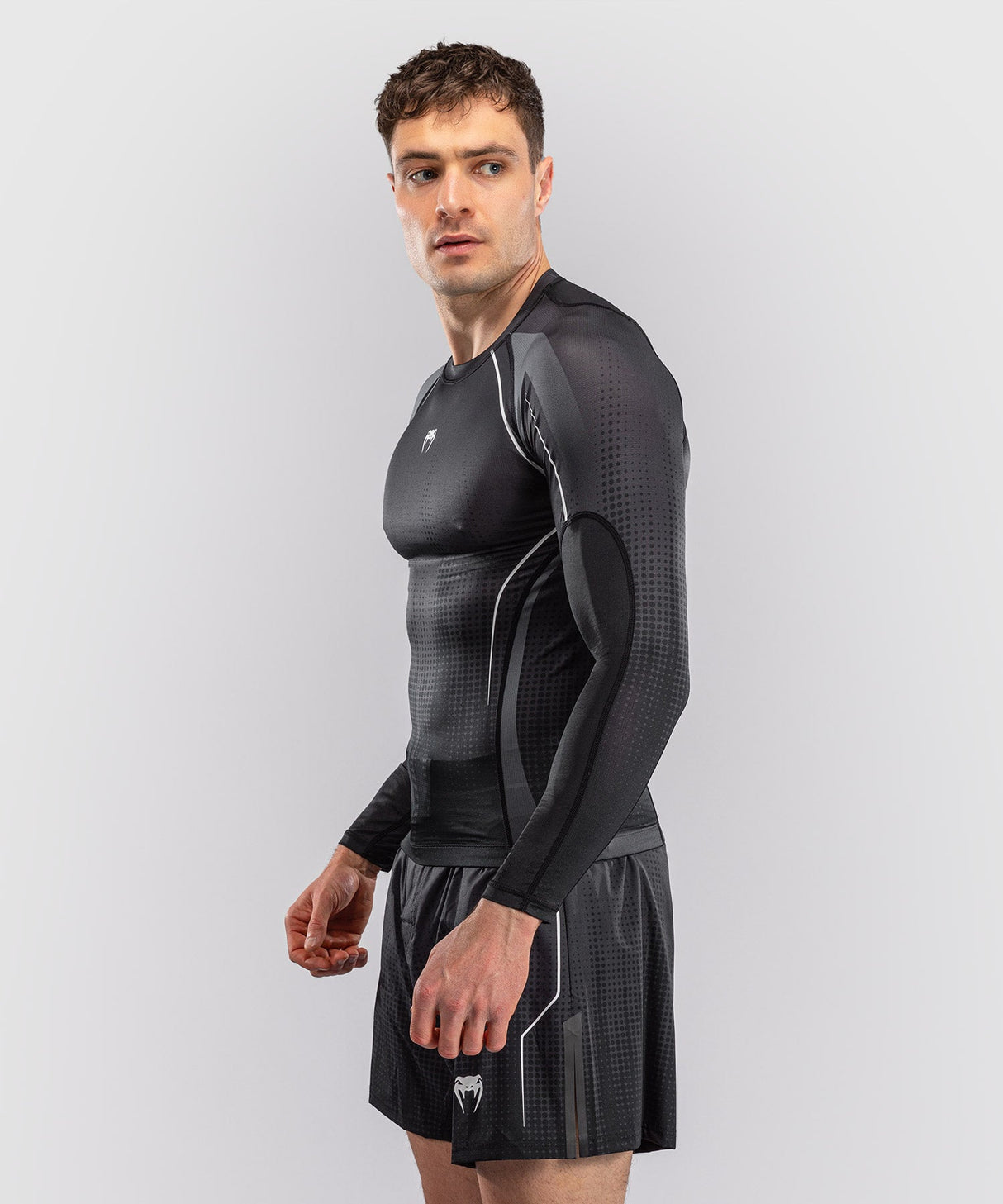 Venum Rashguard Stealth - Zwart/Wit