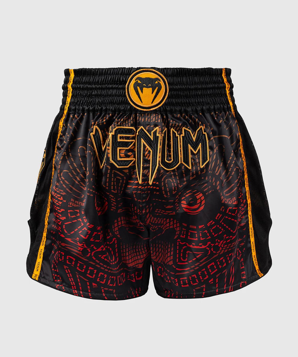 Venum Muay Thai Shorts Quetzal Fury - Zwart/Rood/Goud