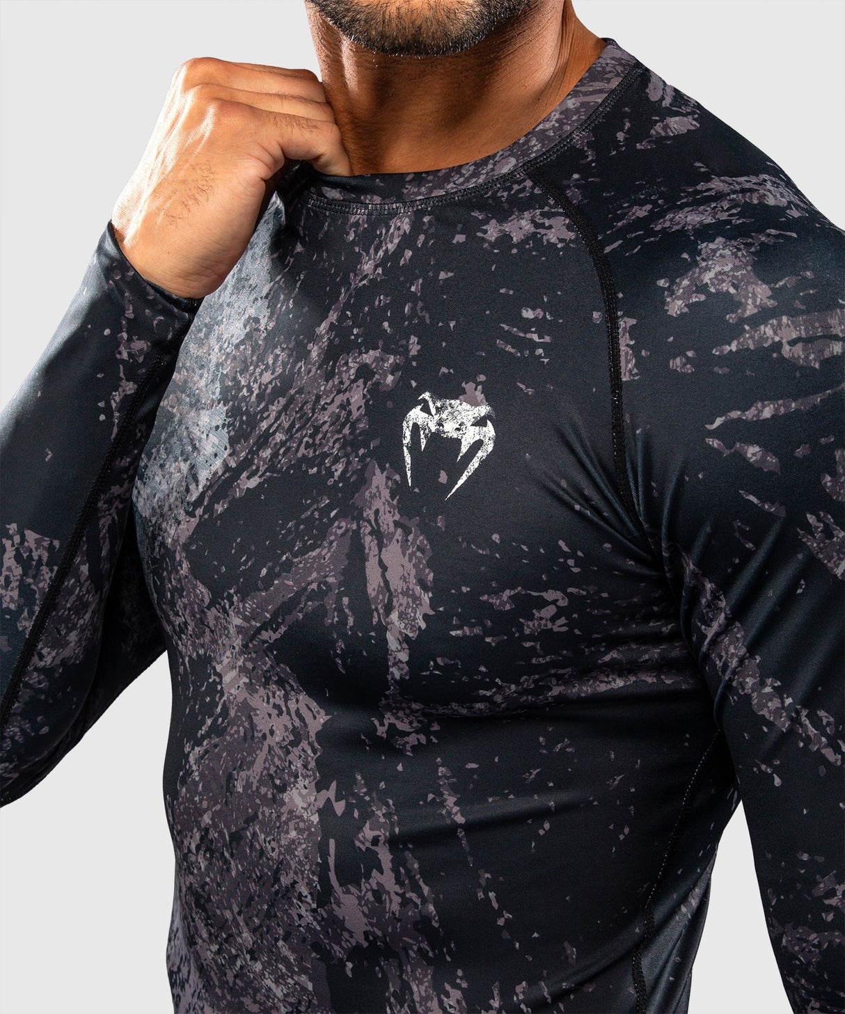 Venum Rashguard Rage & Workout - Zwart/Grijs