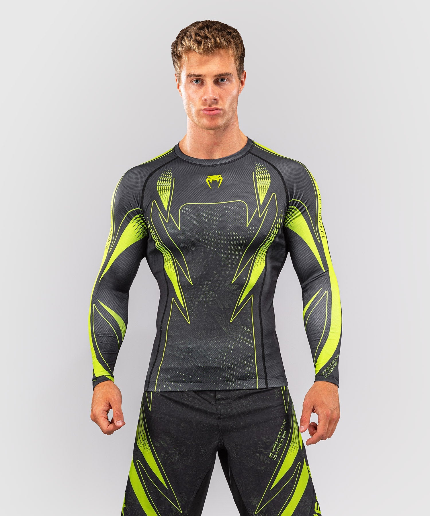 Venum Rashguard Amazonia Reborn Lange Mouwen - Zwart/Groen
