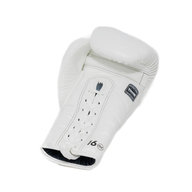 Twins Boxing Gloves BGLL3 with Lace Closure - White