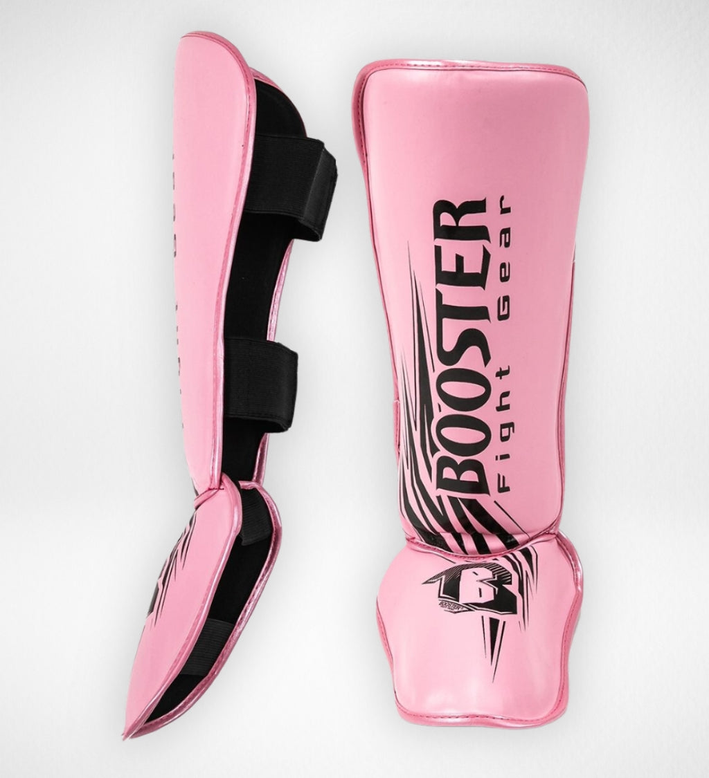 Booster Kickboks Scheenbeschermers Kids - Roze/Zwart