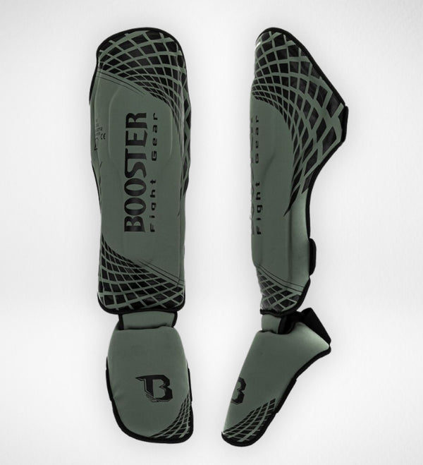 Booster Kickboks Scheenbeschermers BFG Cube - Kaki Groen/Zwart