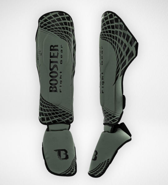 Booster Kickboks Scheenbeschermers BFG Cube - Kaki Groen/Zwart