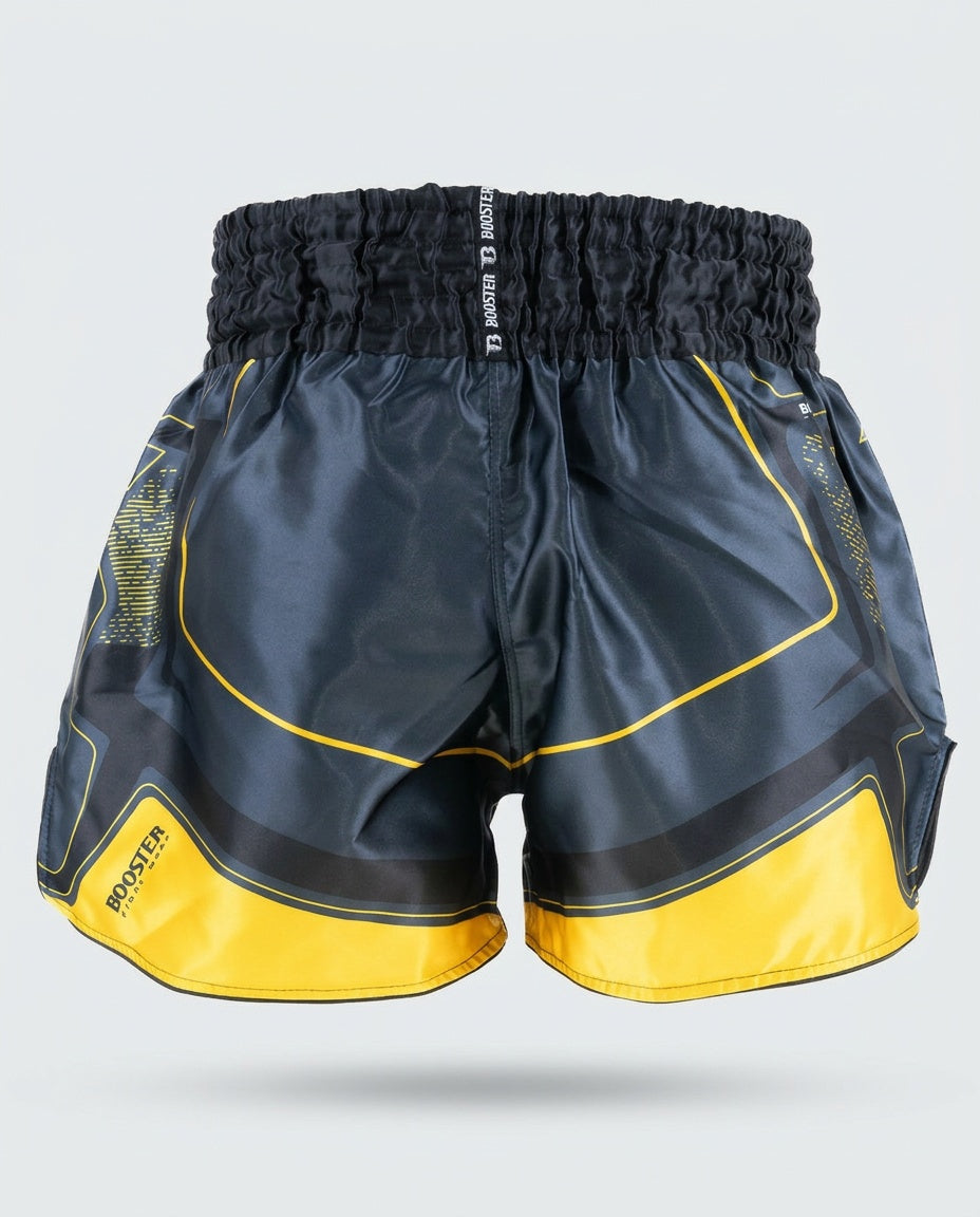 Booster Muay Thai Shorts BFG Ignite - Navy Blauw/Geel