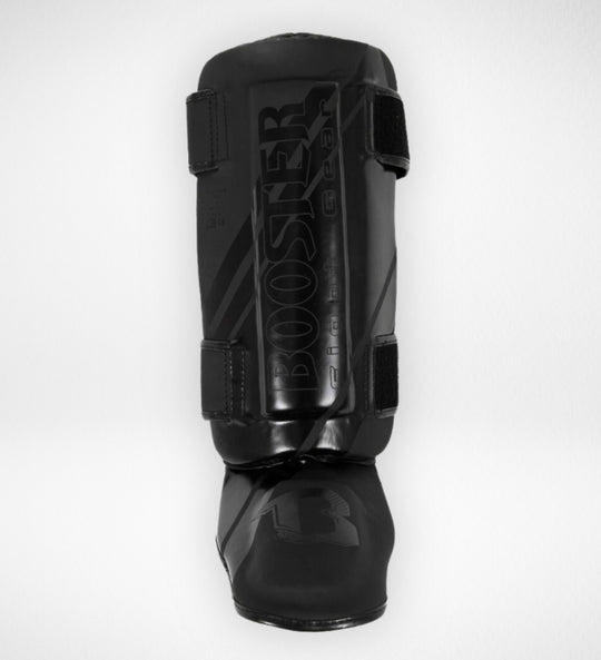 Booster Kickboks Scheenbeschermers Thai Striker V2 - Zwart/Zwart