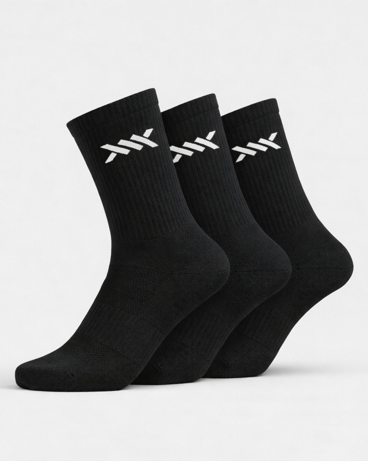 Caged Crew Sokken - Zwart - Set van 3