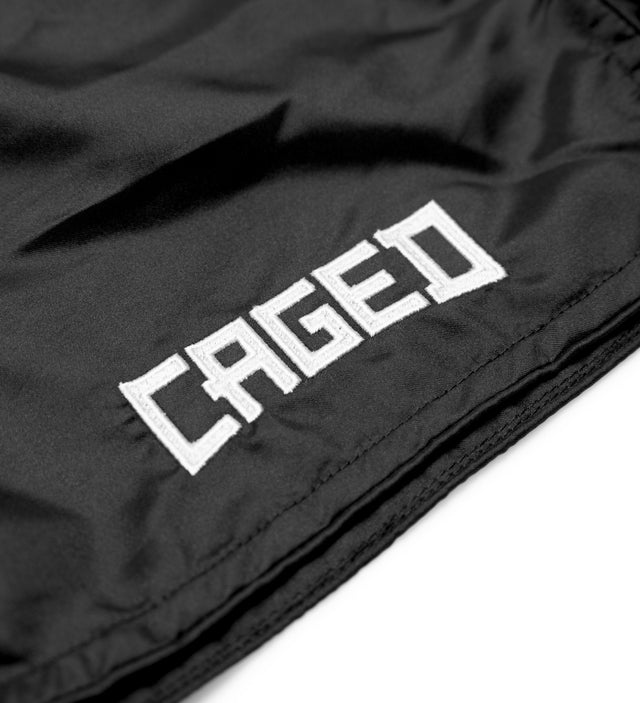 Shorts de Muay Thai Caged Classic – Noir/Blanc