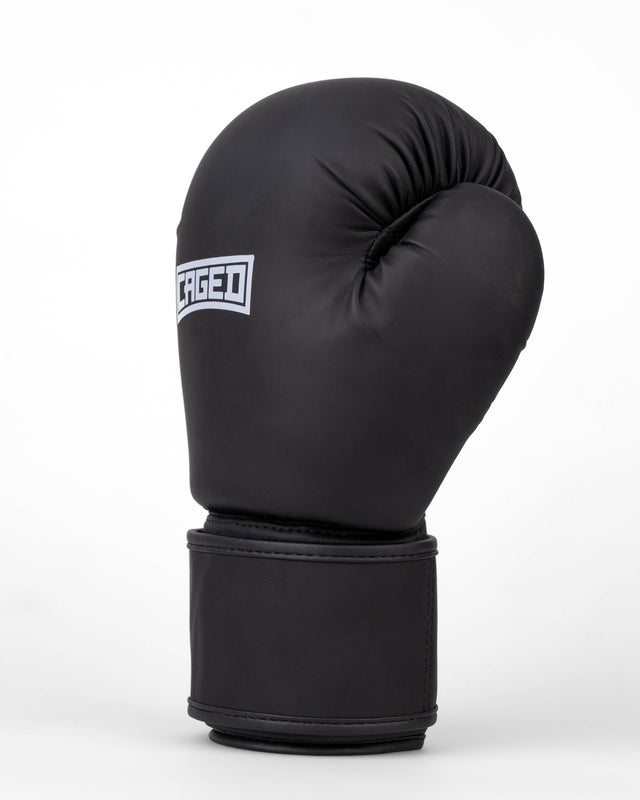 Caged Boxing Gloves Shadow - Matt Black/White