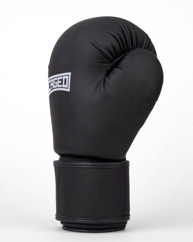 Caged Boxing Gloves Shadow - Matt Black/White