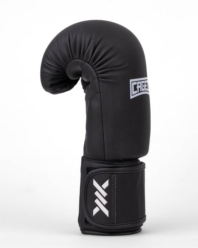 Caged Boxing Gloves Shadow - Matt Black/White