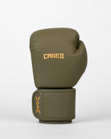 Caged Bokshandschoenen Spark Kids - Kaki Groen/Goud