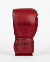 Caged Bokshandschoenen 'X' Series - Bordeaux Rood