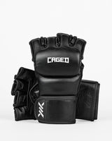 Caged MMA Handschoenen 'X' Series - Zwart/Wit