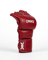 Caged MMA Handschoenen 'X' Series - Bordeaux Rood/Wit