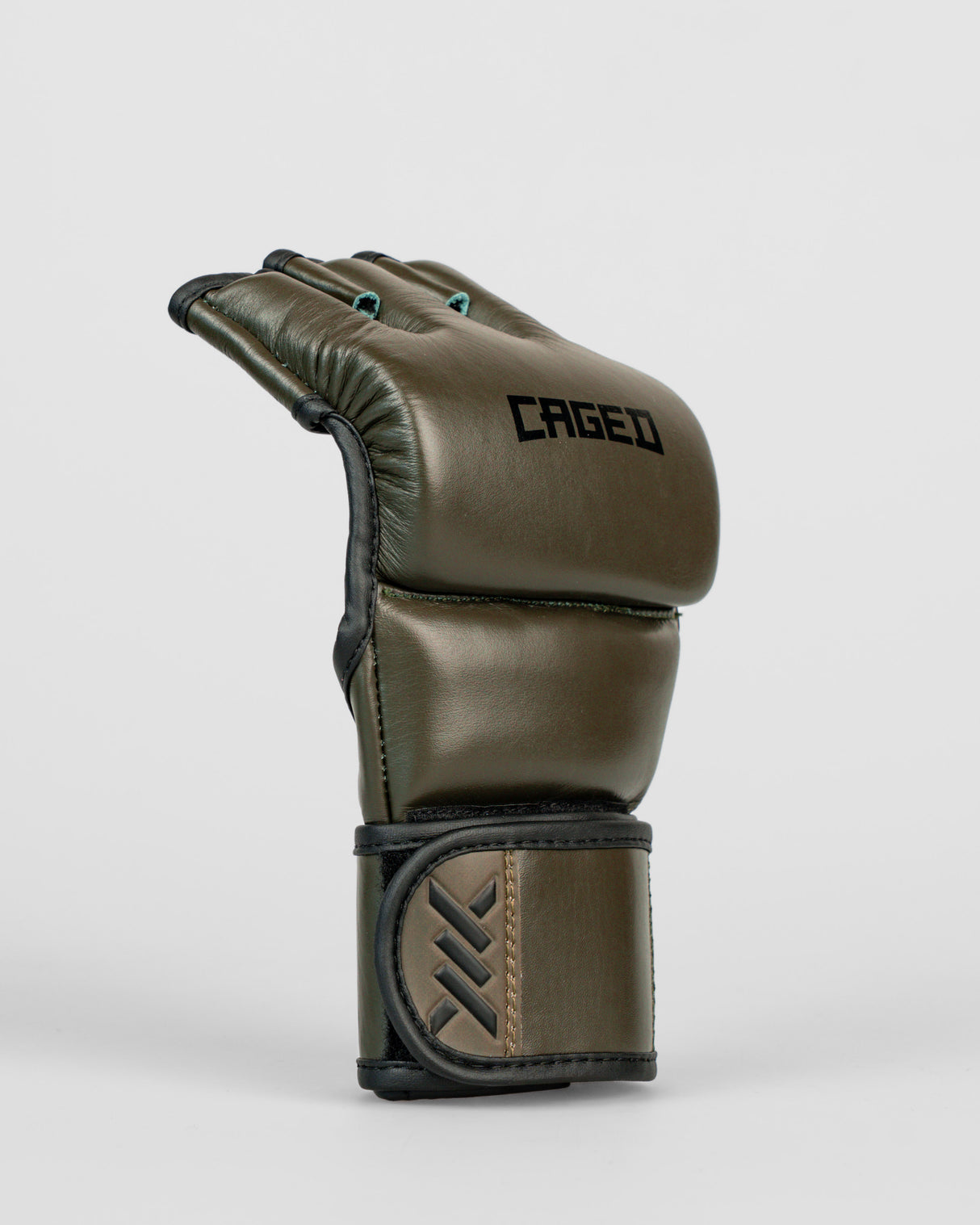 Caged MMA Handschoenen 'X' Series - Kaki Groen/Zwart