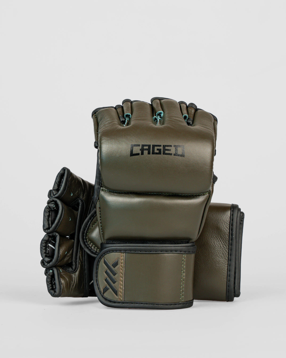 Caged MMA Handschoenen 'X' Series - Kaki Groen/Zwart