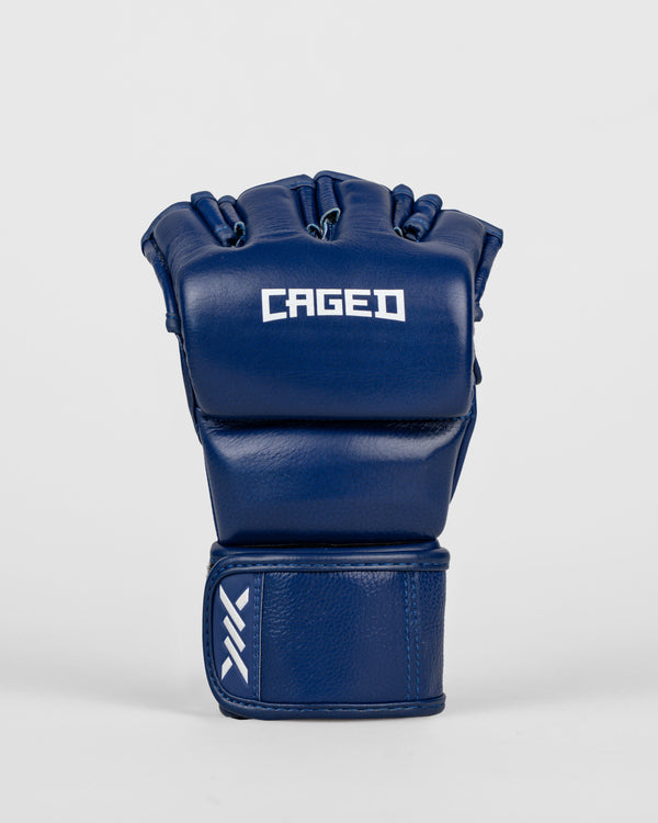 Caged MMA Handschoenen 'X' Series - Navy Blauw/Wit