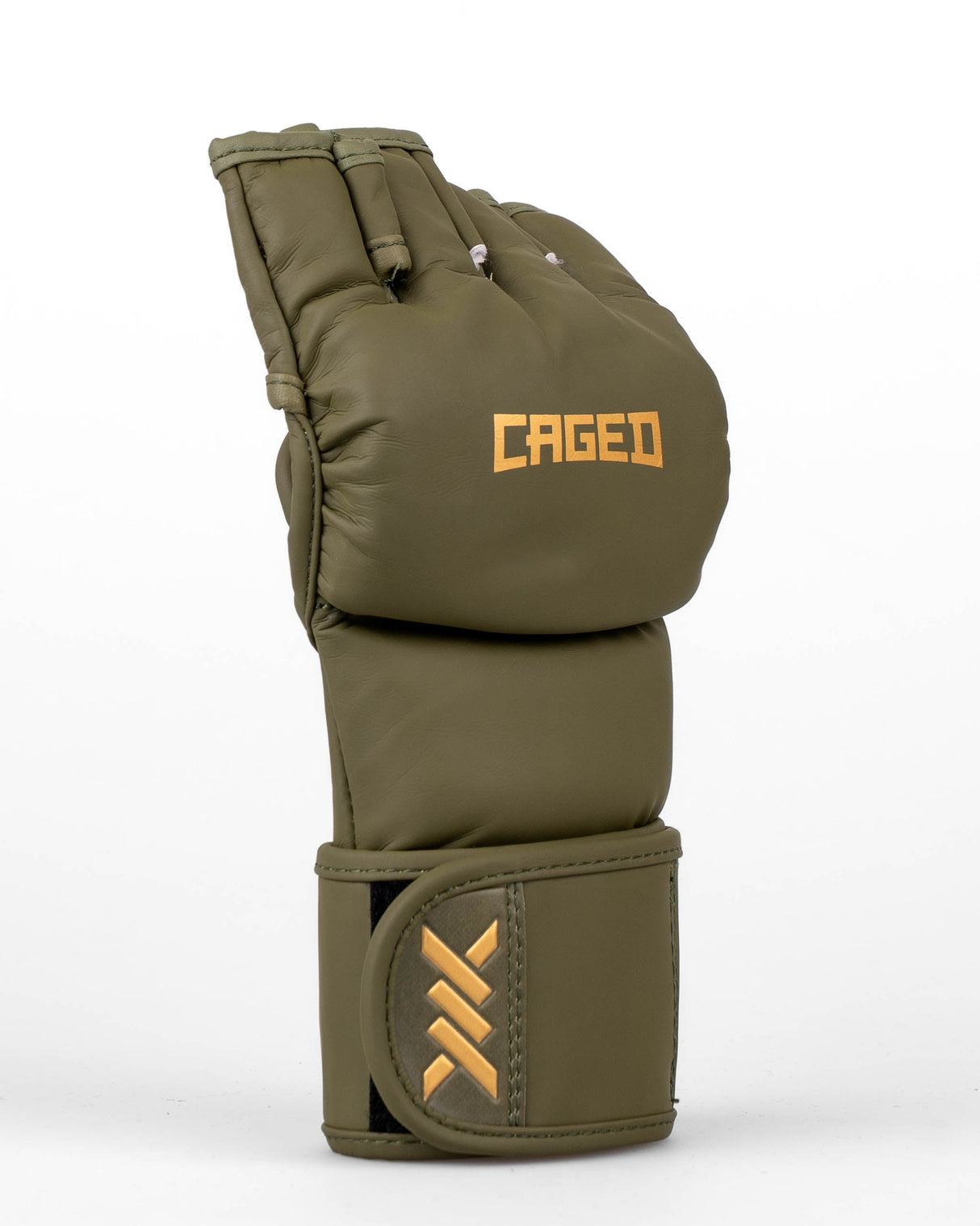 Caged MMA Handschoenen Shadow - Kaki Groen/Goud