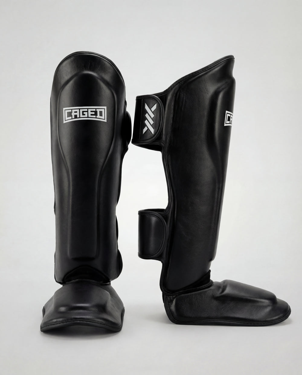 Caged Scheenbeschermers 'X' Series - Zwart/Wit