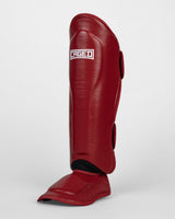 Caged Scheenbeschermers 'X' Series - Bordeaux Rood/Wit